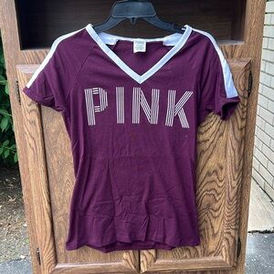 Burgundy Pink Victoria Secret Tee